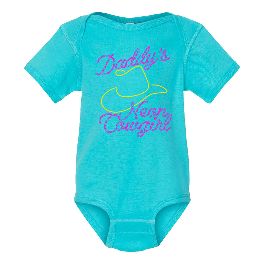 Daddy's Neon Cowgirl Onesie